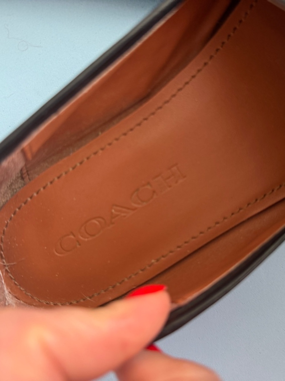 Coach Haley Leather Black Horsebit Loafers with Gold Hardware - Picture 5 of 7